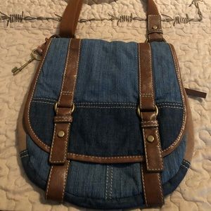 Fossil gently used Denim crossbody